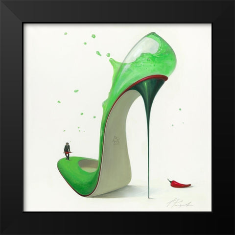 Hot Margarita Black Modern Wood Framed Art Print by Panasenko, Inna