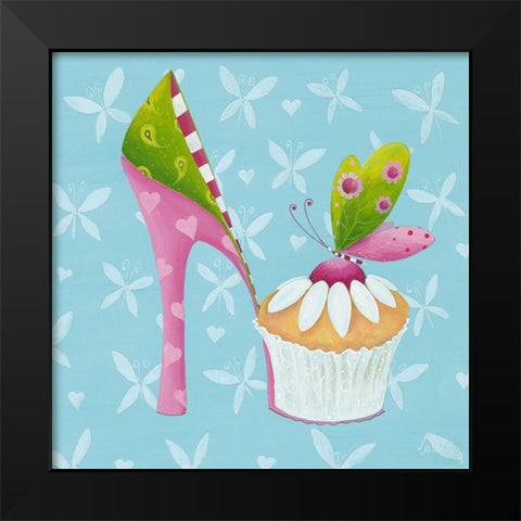 Fairyshoes III Black Modern Wood Framed Art Print by McFaul, Lorrie