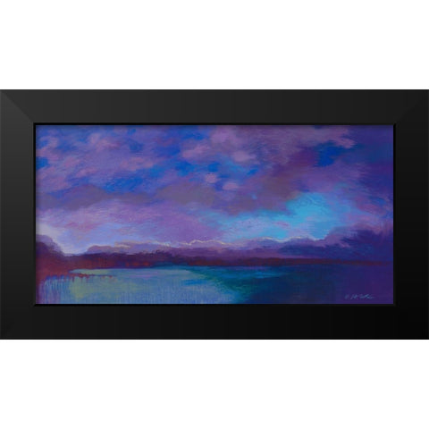 Grand Baie nuit III Black Modern Wood Framed Art Print by Mazur-Devaux, Ewa