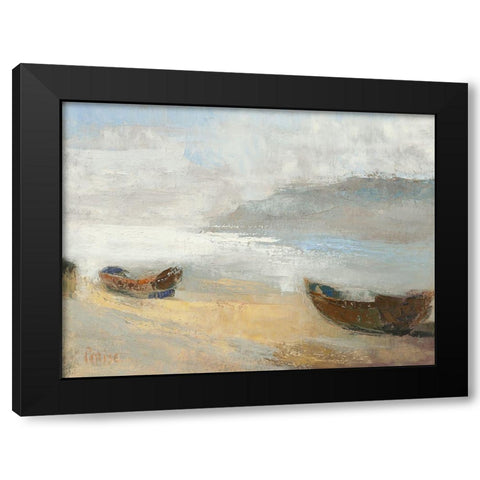 Rivage Corse Black Modern Wood Framed Art Print by Parise, Chantal