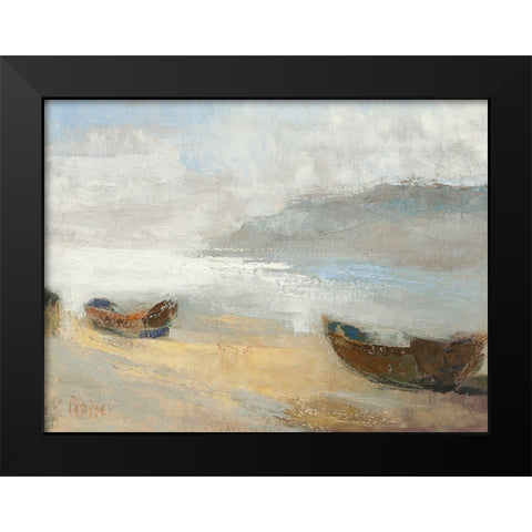 Rivage Corse Black Modern Wood Framed Art Print by Parise, Chantal