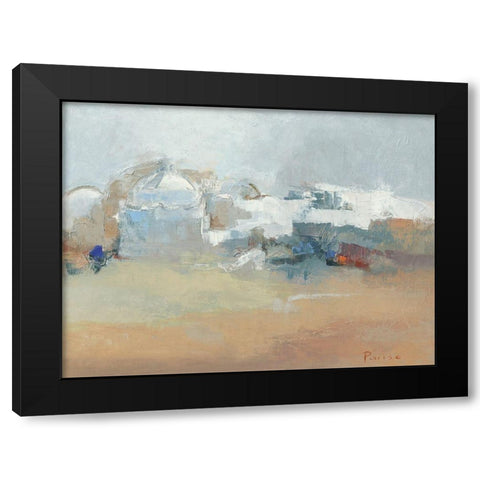 Village du sud Black Modern Wood Framed Art Print with Double Matting by Parise, Chantal
