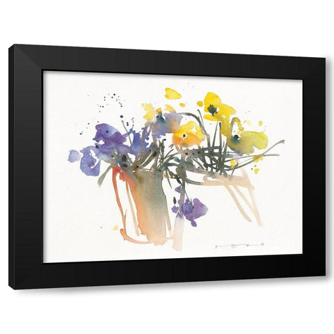 Fruhling Black Modern Wood Framed Art Print with Double Matting by ROMO-Rolf Morschhauser