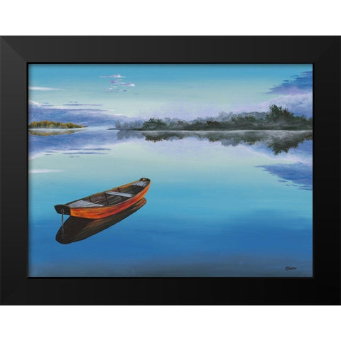 Ruhe am Morgen Black Modern Wood Framed Art Print by Richter, Cornelia