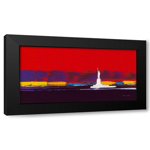 New York I Black Modern Wood Framed Art Print with Double Matting by Fontdeville, Guy