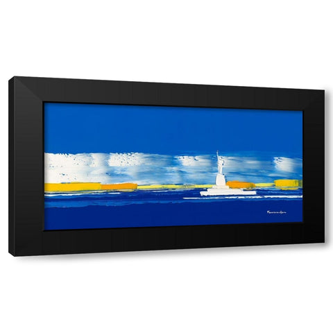 New York II Black Modern Wood Framed Art Print with Double Matting by Fontdeville, Guy