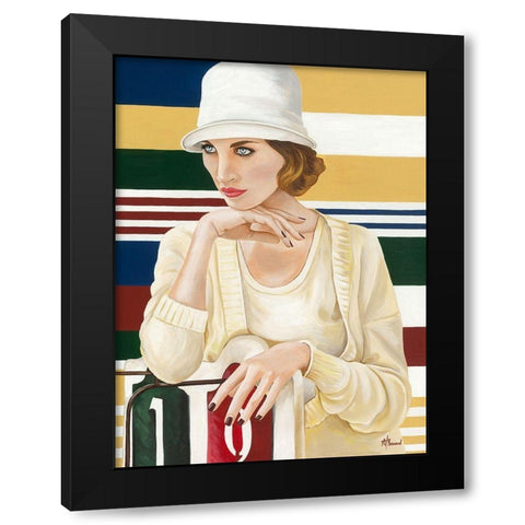 Femme XI Black Modern Wood Framed Art Print with Double Matting by Bernard, Anne