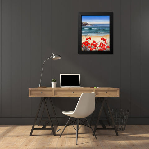 PoppyÂ Sands Black Modern Wood Framed Art Print by Mayes, Hilary