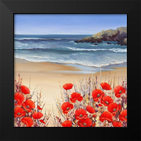 Secret Cove Black Modern Wood Framed Art Print by Mayes, Hilary