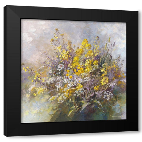 Bouquet printanier Black Modern Wood Framed Art Print by Messely, Paul