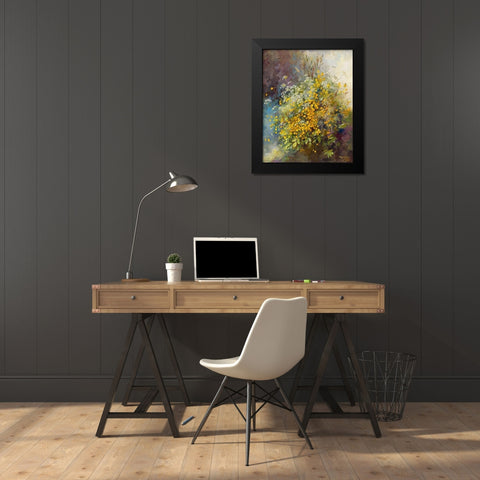 Bouton-d or Black Modern Wood Framed Art Print by Messely, Paul