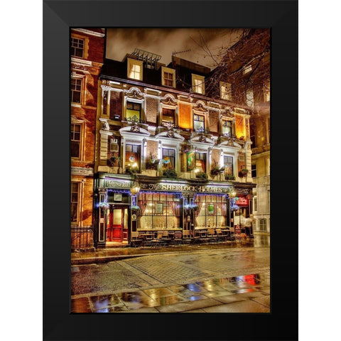 The Sherlock Holmes Black Modern Wood Framed Art Print by Terrible, Aurelien