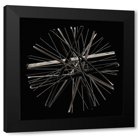 BW261109 Black Modern Wood Framed Art Print with Double Matting by NADAL