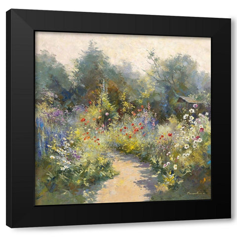 Petit paradis Black Modern Wood Framed Art Print with Double Matting by Messely, Paul