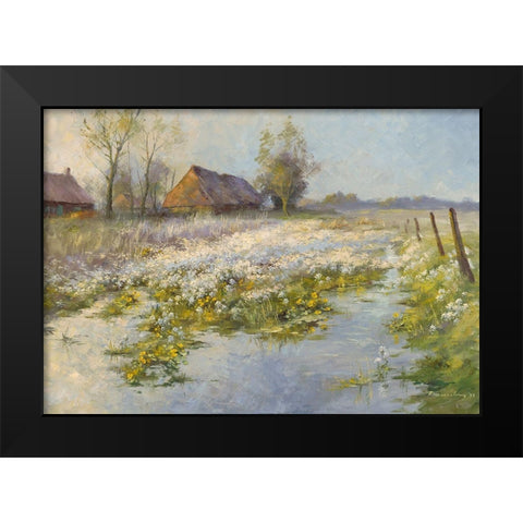 Paysage Black Modern Wood Framed Art Print by Messely, Paul