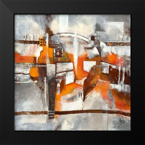 Transfert d emotion I Black Modern Wood Framed Art Print by Jadis