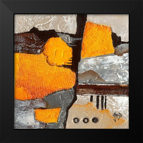 Transfert d emotion II Black Modern Wood Framed Art Print by Jadis