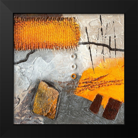 Transfert d emotion V Black Modern Wood Framed Art Print by Jadis