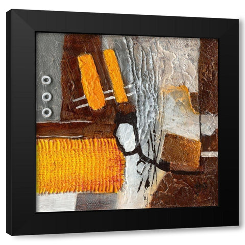 Transfert d emotion VI Black Modern Wood Framed Art Print by Jadis