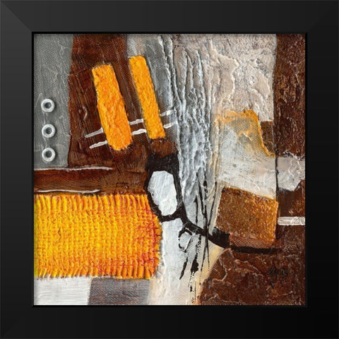 Transfert d emotion VI Black Modern Wood Framed Art Print by Jadis