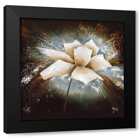 Fleur d etoile I Black Modern Wood Framed Art Print with Double Matting by Jadis