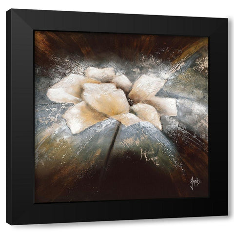 Fleur d etoile II Black Modern Wood Framed Art Print by Jadis