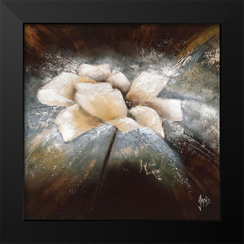 Fleur d etoile II Black Modern Wood Framed Art Print by Jadis