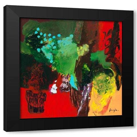 Variations abstraites XVIII Black Modern Wood Framed Art Print by Magis, Pascal