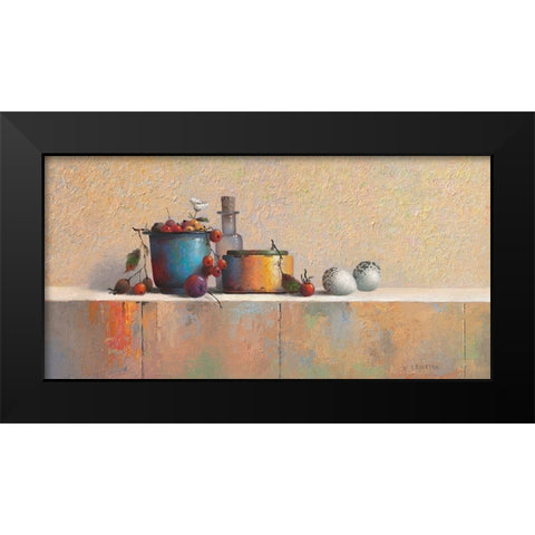 No Title VI Black Modern Wood Framed Art Print by Dijkstra, Evert