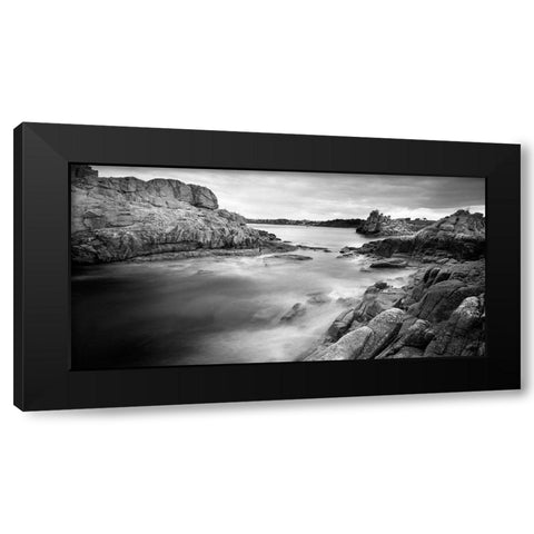 Cote de Granit Rose Black Modern Wood Framed Art Print with Double Matting by Seidel, Leo