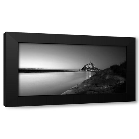 Le Mont-Saint-Michel Black Modern Wood Framed Art Print by Seidel, Leo