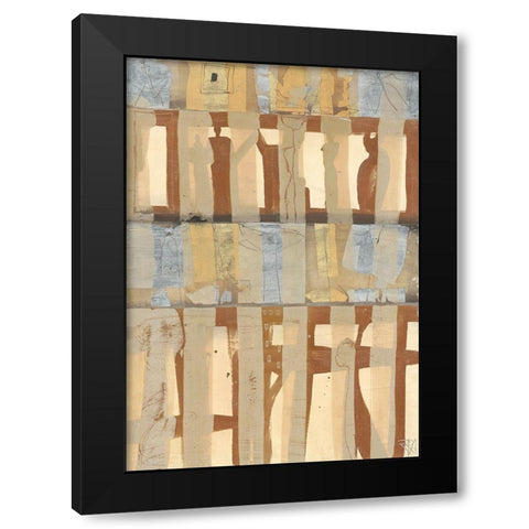 Cosinus Black Modern Wood Framed Art Print by Richter-Armgart, Rose