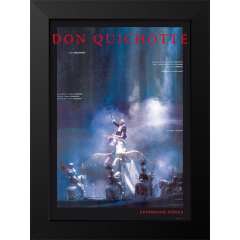 Don Quichotte Black Modern Wood Framed Art Print by Geissbuhler, K. Domenic