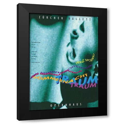 Ein Sommernachtsraum Black Modern Wood Framed Art Print with Double Matting by Geissbuhler, K. Domenic