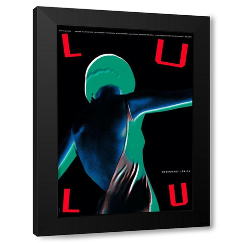 Lulu Black Modern Wood Framed Art Print by Geissbuhler, K. Domenic