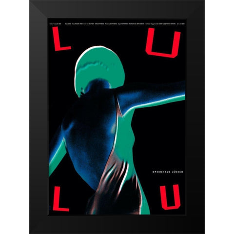 Lulu Black Modern Wood Framed Art Print by Geissbuhler, K. Domenic