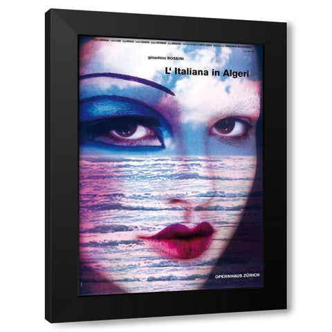 L Italiana in Algeri Black Modern Wood Framed Art Print with Double Matting by Geissbuhler, K. Domenic