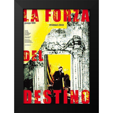La Forza del Destino Black Modern Wood Framed Art Print by Geissbuhler, K. Domenic