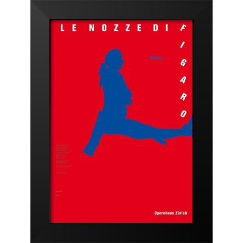 Le nozze di Figaro Black Modern Wood Framed Art Print by Geissbuhler, K. Domenic