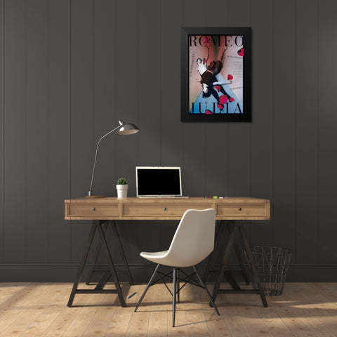 Romeo und Julia Black Modern Wood Framed Art Print by Geissbuhler, K. Domenic