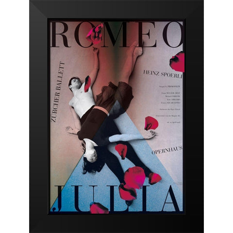 Romeo und Julia Black Modern Wood Framed Art Print by Geissbuhler, K. Domenic