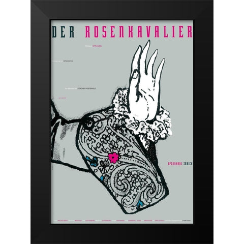 Der Rosenkavalier Black Modern Wood Framed Art Print by Geissbuhler, K. Domenic