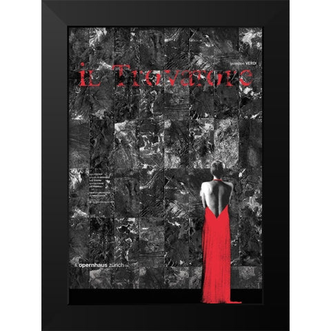 il Trovatore Black Modern Wood Framed Art Print by Geissbuhler, K. Domenic