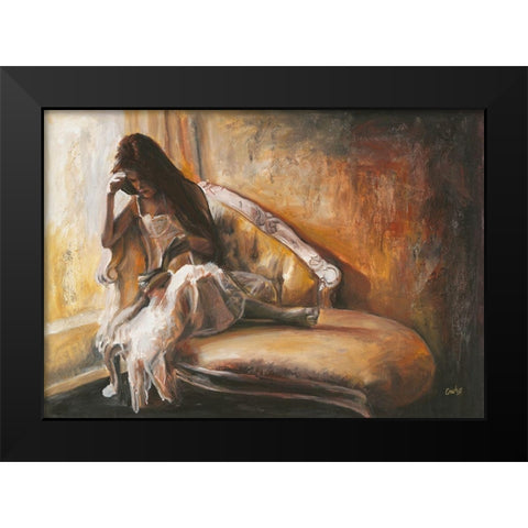 Relacher Black Modern Wood Framed Art Print by van den Bogerd, Escha