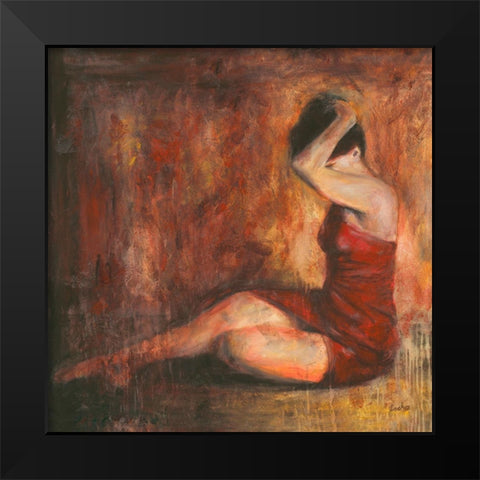 Tollerante Black Modern Wood Framed Art Print by van den Bogerd, Escha