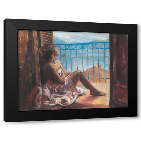Vista lago II Black Modern Wood Framed Art Print by van den Bogerd, Escha