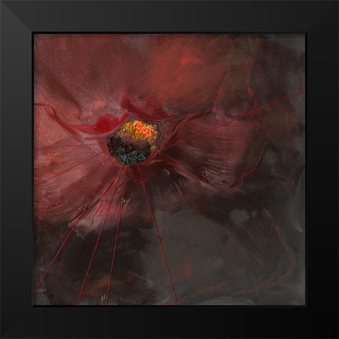 Deuil eclatant Black Modern Wood Framed Art Print by Naudin, Genevieve
