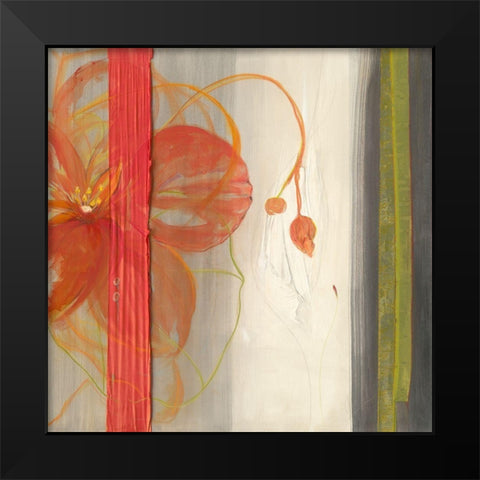 Taffetas de printemps Black Modern Wood Framed Art Print by Naudin, Genevieve