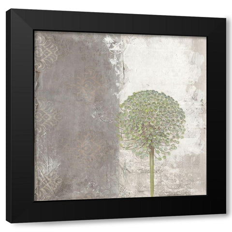 Souffle de soie Black Modern Wood Framed Art Print by Naudin, Genevieve