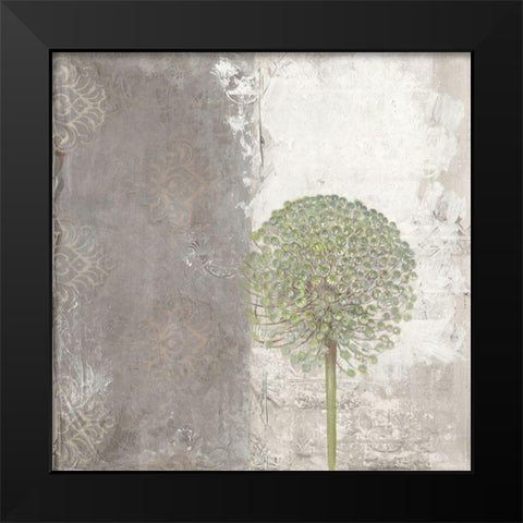 Souffle de soie Black Modern Wood Framed Art Print by Naudin, Genevieve